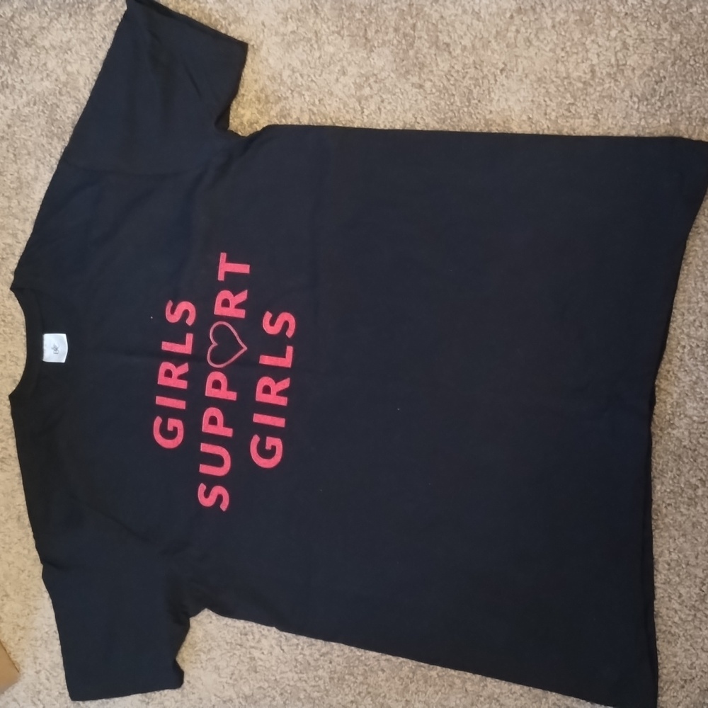 B&C collection Girls Support Girls Tee shirt women size L